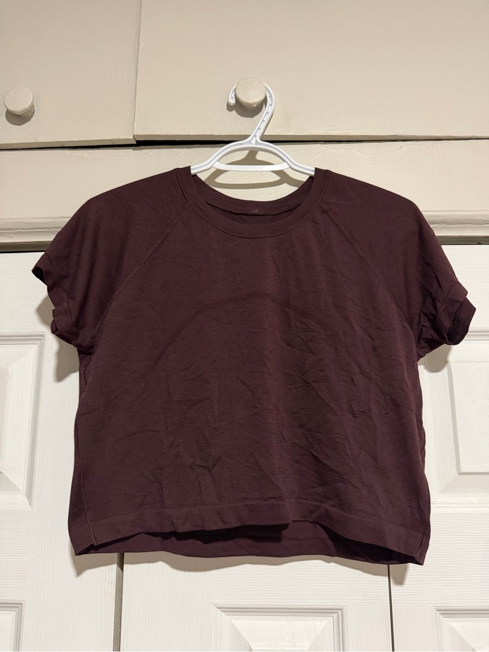 Lululemon Swiftly Tech Cropped Short-Sleeve Shirt - Plum